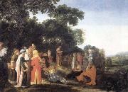 VELDE, Esaias van de Fohn the Baptist preaching Spain oil painting artist